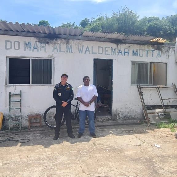 Comandante da Estação Rádio do Rio de Janeiro Visita 71° GEMAR ALTE WALDEMAR MOTTA